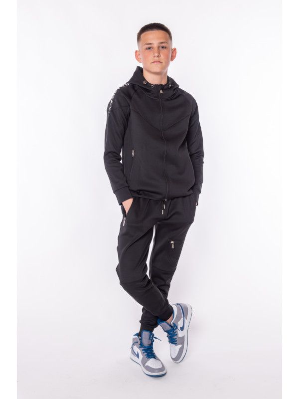 Mungra Taped Tech Tracksuit – Black/White